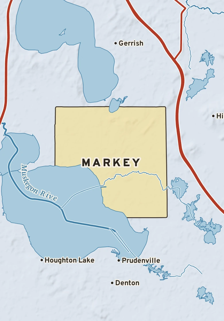 Atlas plate of Markey, Michigan.