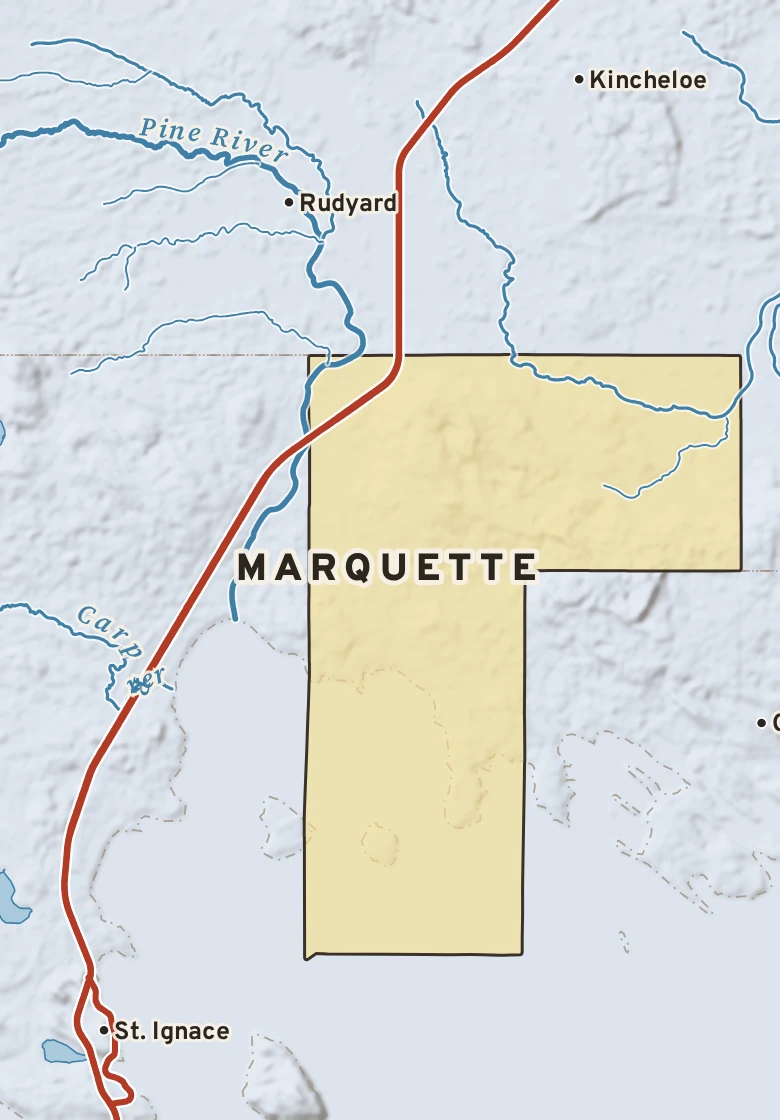 Atlas plate of Marquette, Michigan.