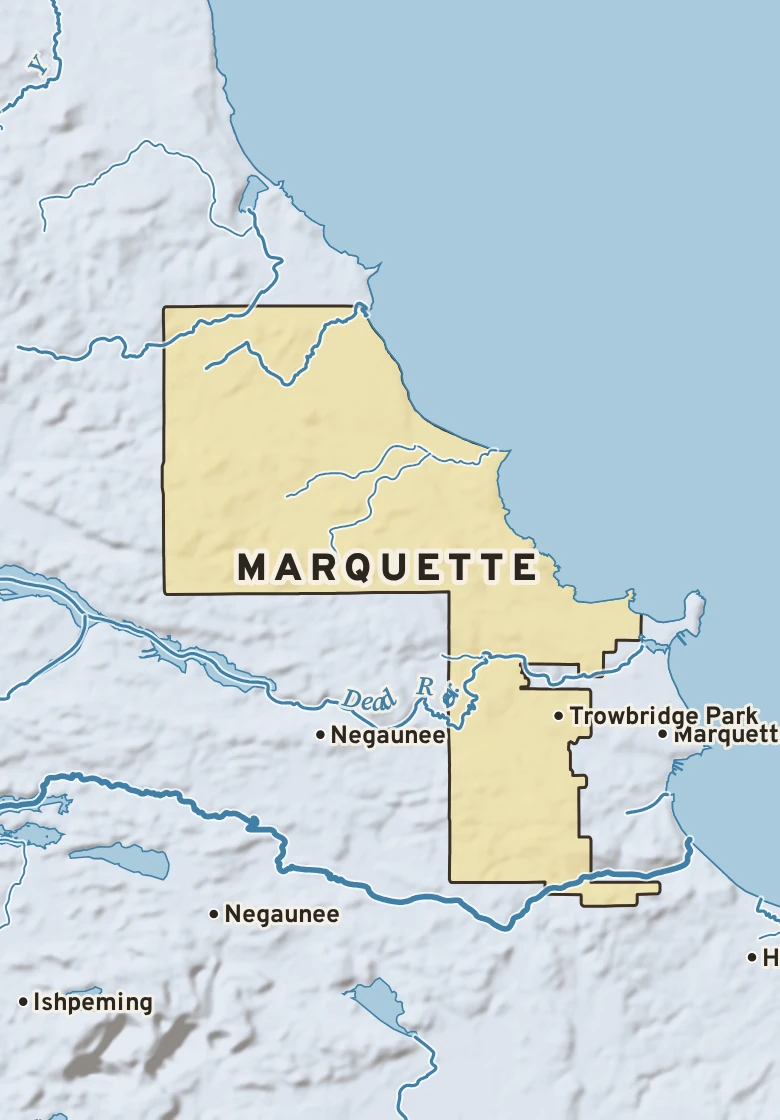 Atlas plate of Marquette, Michigan.