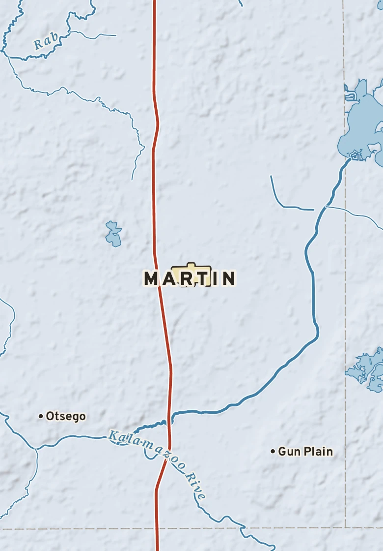 Atlas plate of Martin, Michigan.