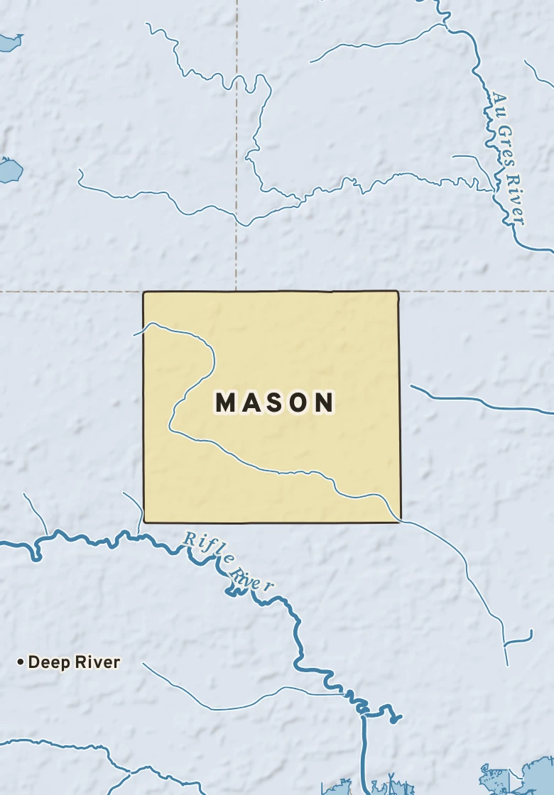 Atlas plate of Mason, Michigan.