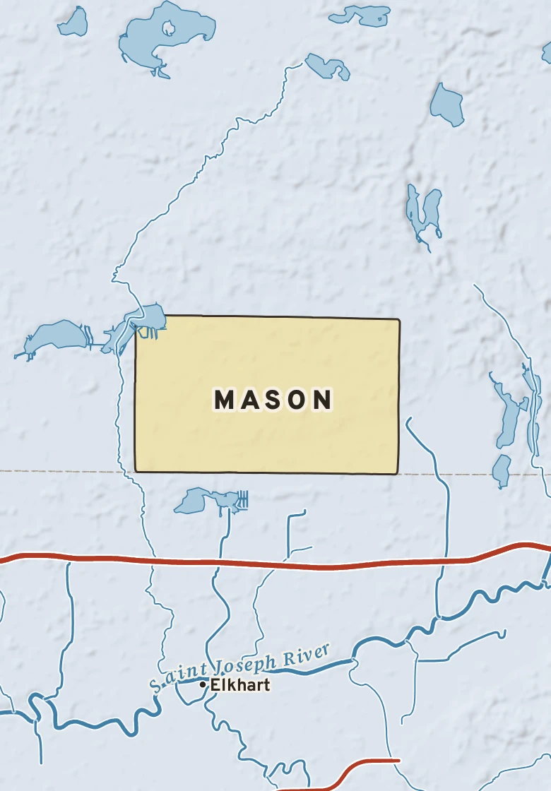 Atlas plate of Mason, Michigan.