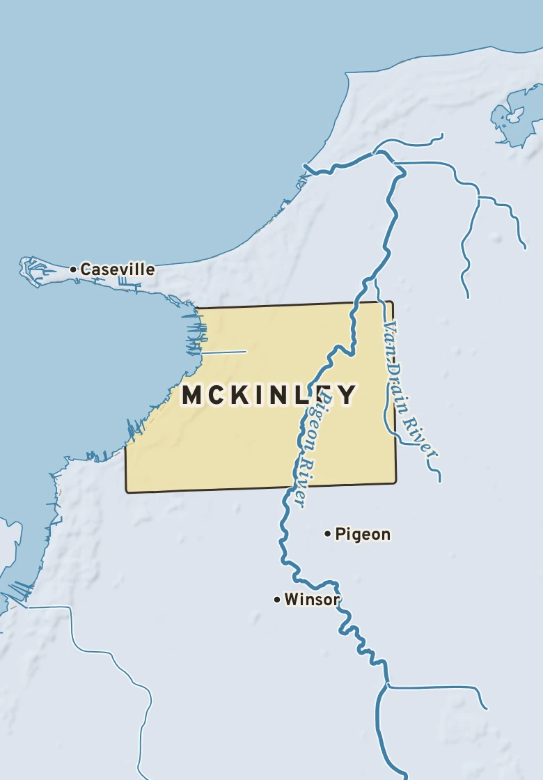 Atlas plate of McKinley, Michigan.
