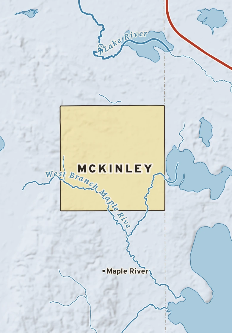 Atlas plate of McKinley, Michigan.