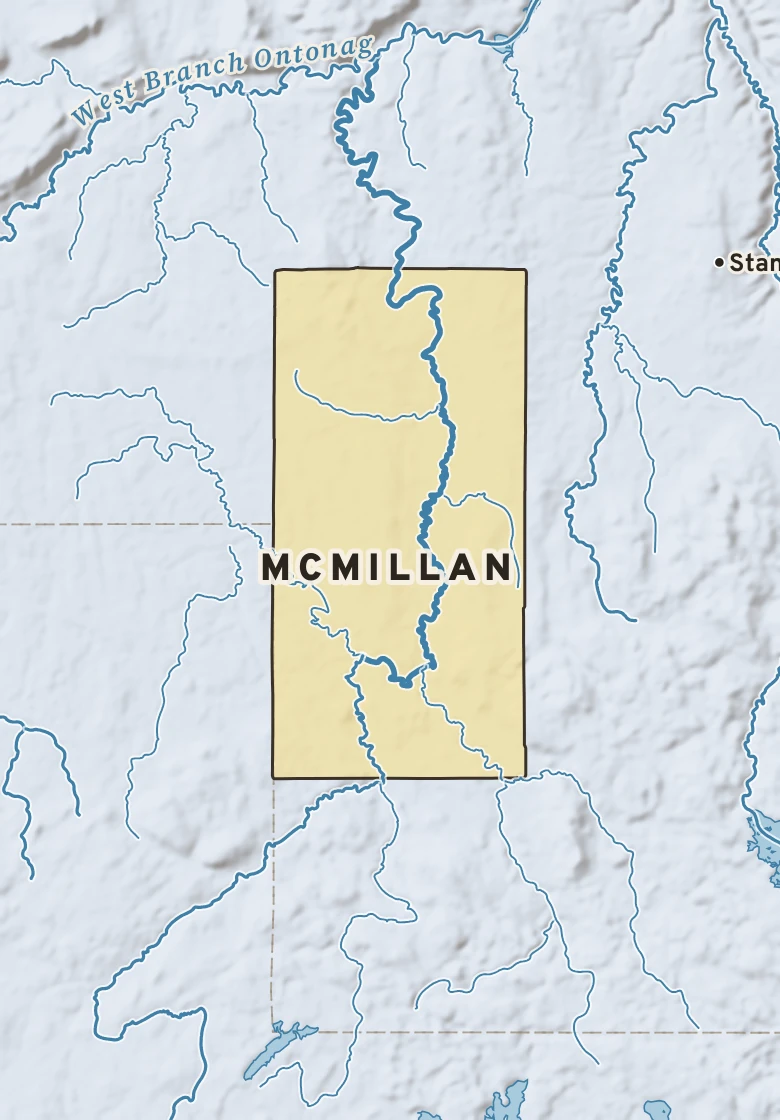 Atlas plate of McMillan, Michigan.