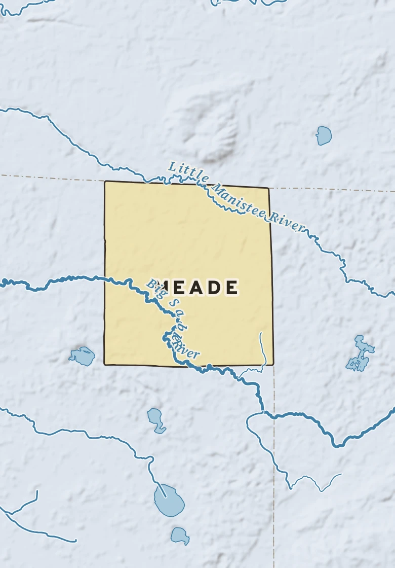 Atlas plate of Meade, Michigan.