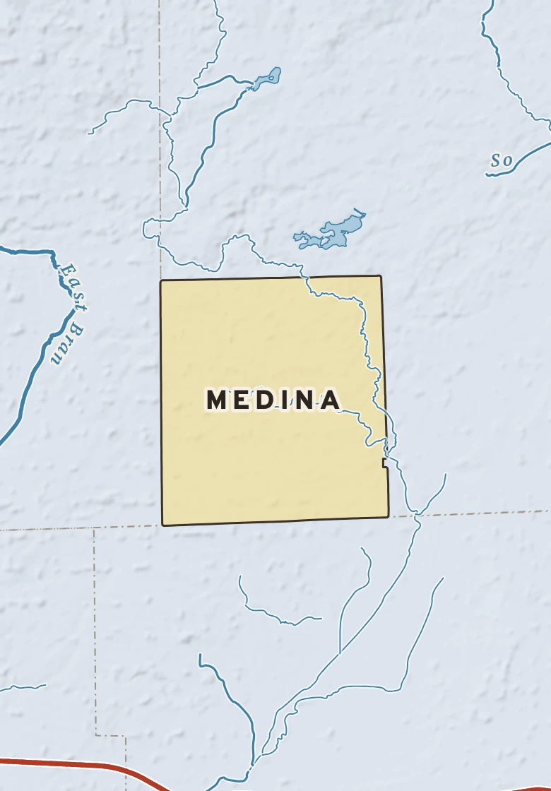 Atlas plate of Medina, Michigan.