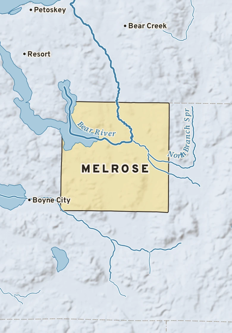 Atlas plate of Melrose, Michigan.
