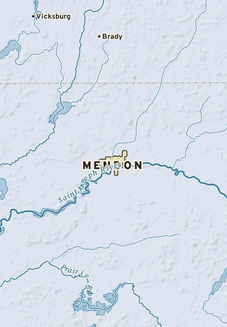Atlas plate of Mendon, Michigan.
