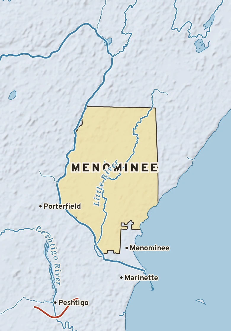 Atlas plate of Menominee, Michigan.