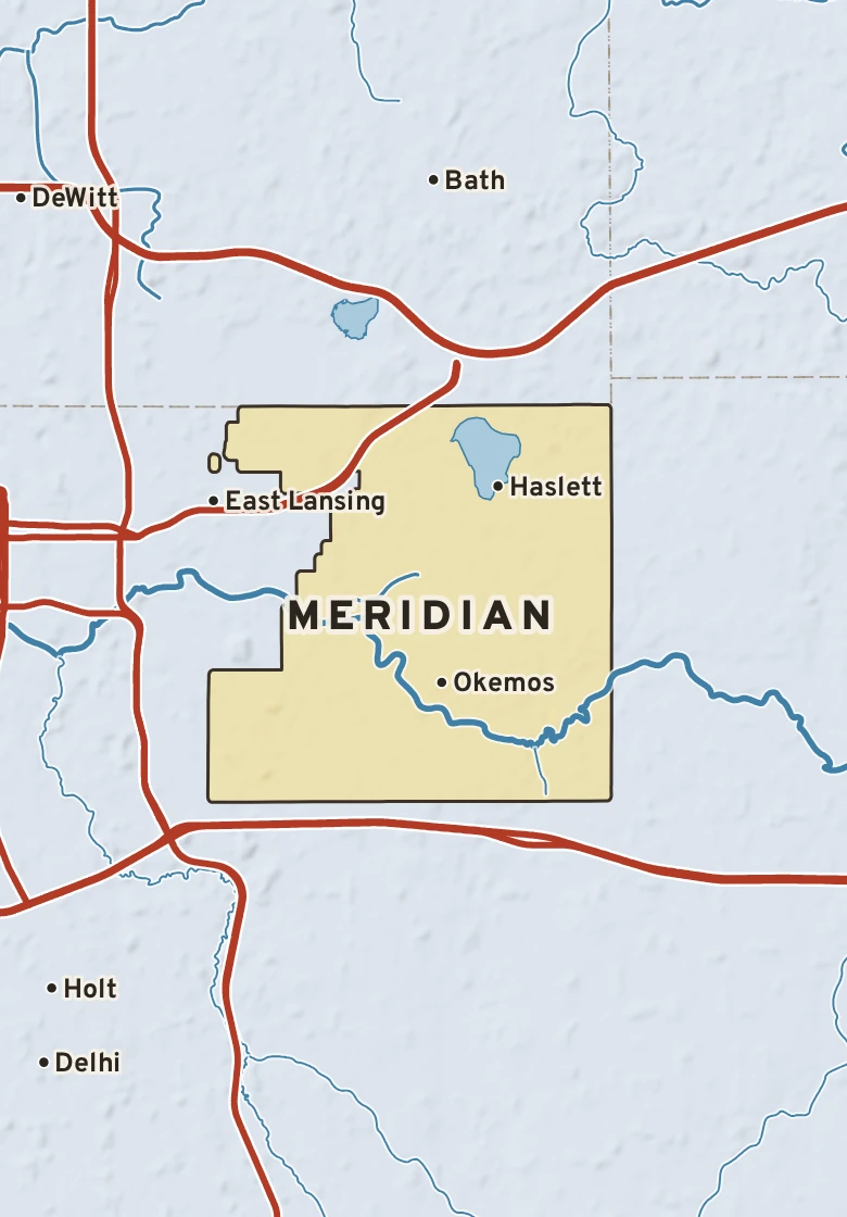 Atlas plate of Meridian, Michigan.
