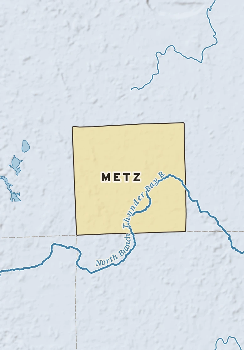 Atlas plate of Metz, Michigan.
