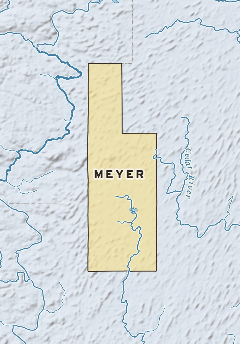 Atlas plate of Meyer, Michigan.