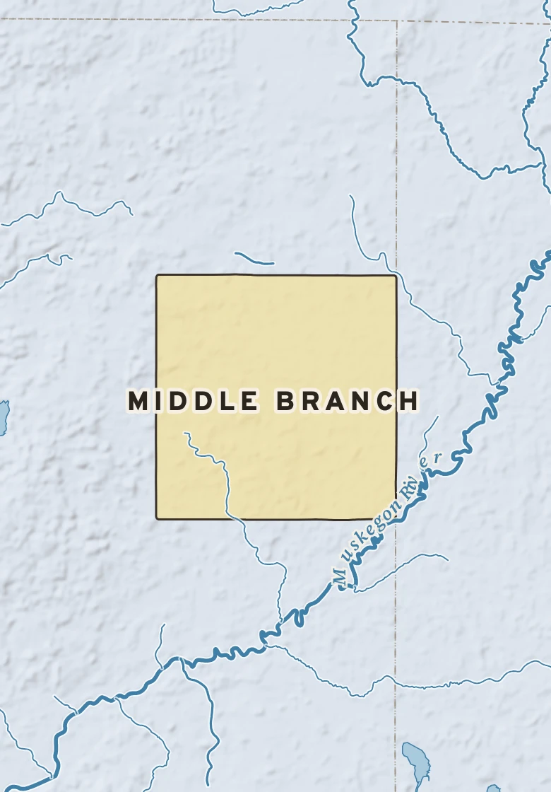 Atlas plate of Middle Branch, Michigan.