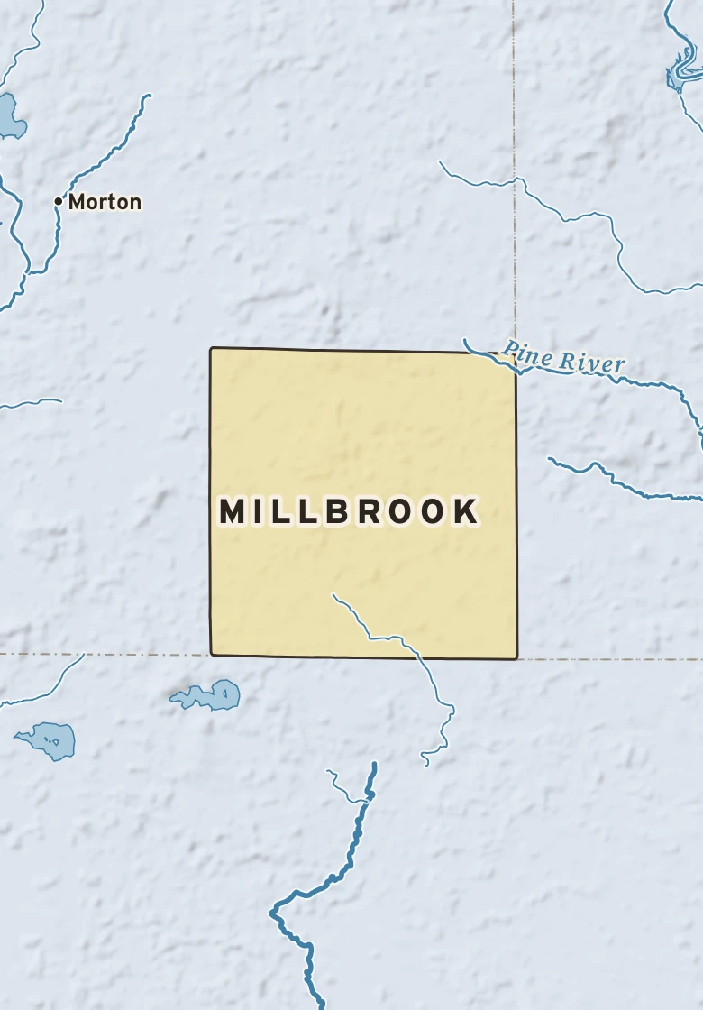 Atlas plate of Millbrook, Michigan.
