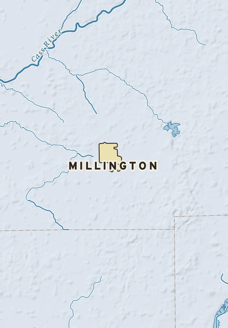 Atlas plate of Millington, Michigan.