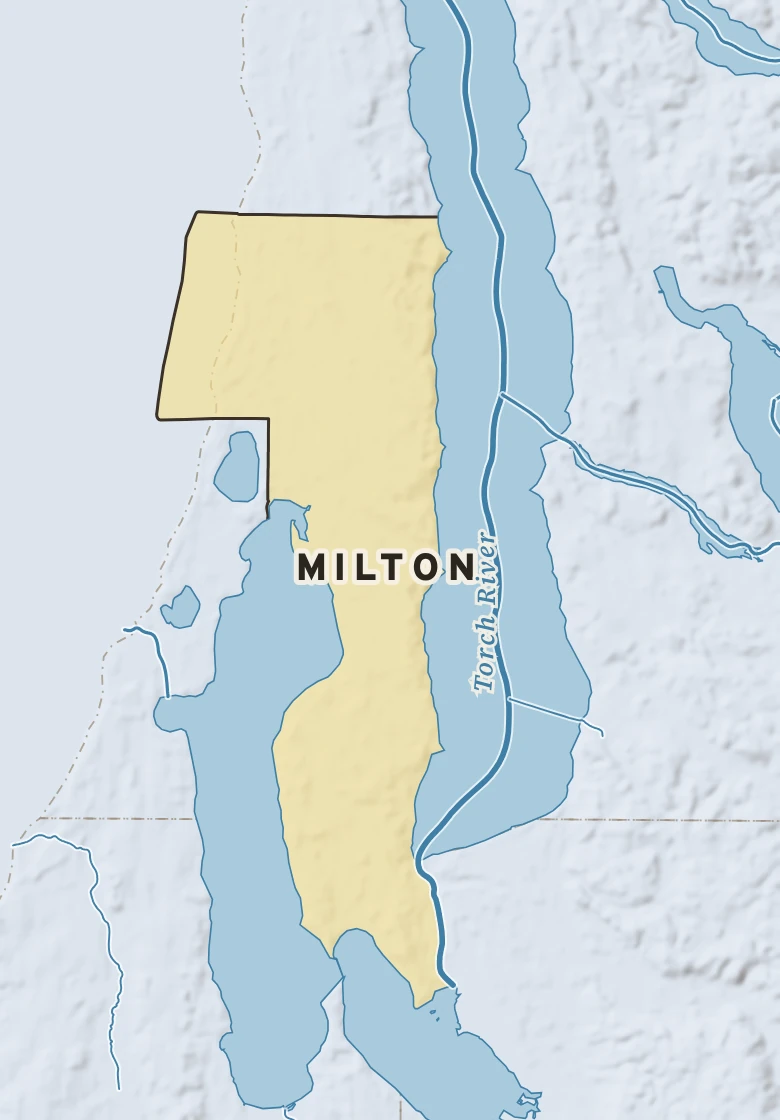 Atlas plate of Milton, Michigan.