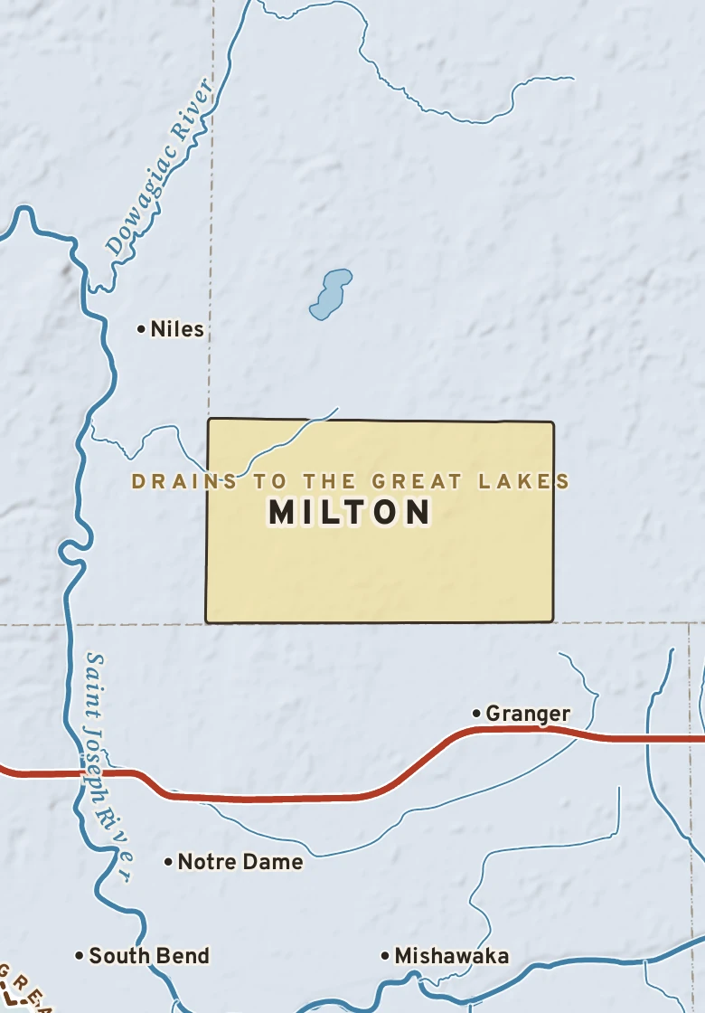Atlas plate of Milton, Michigan.