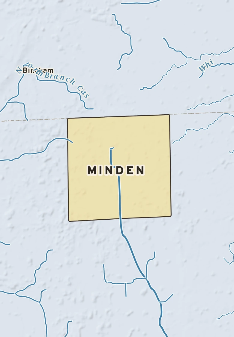 Atlas plate of Minden, Michigan.