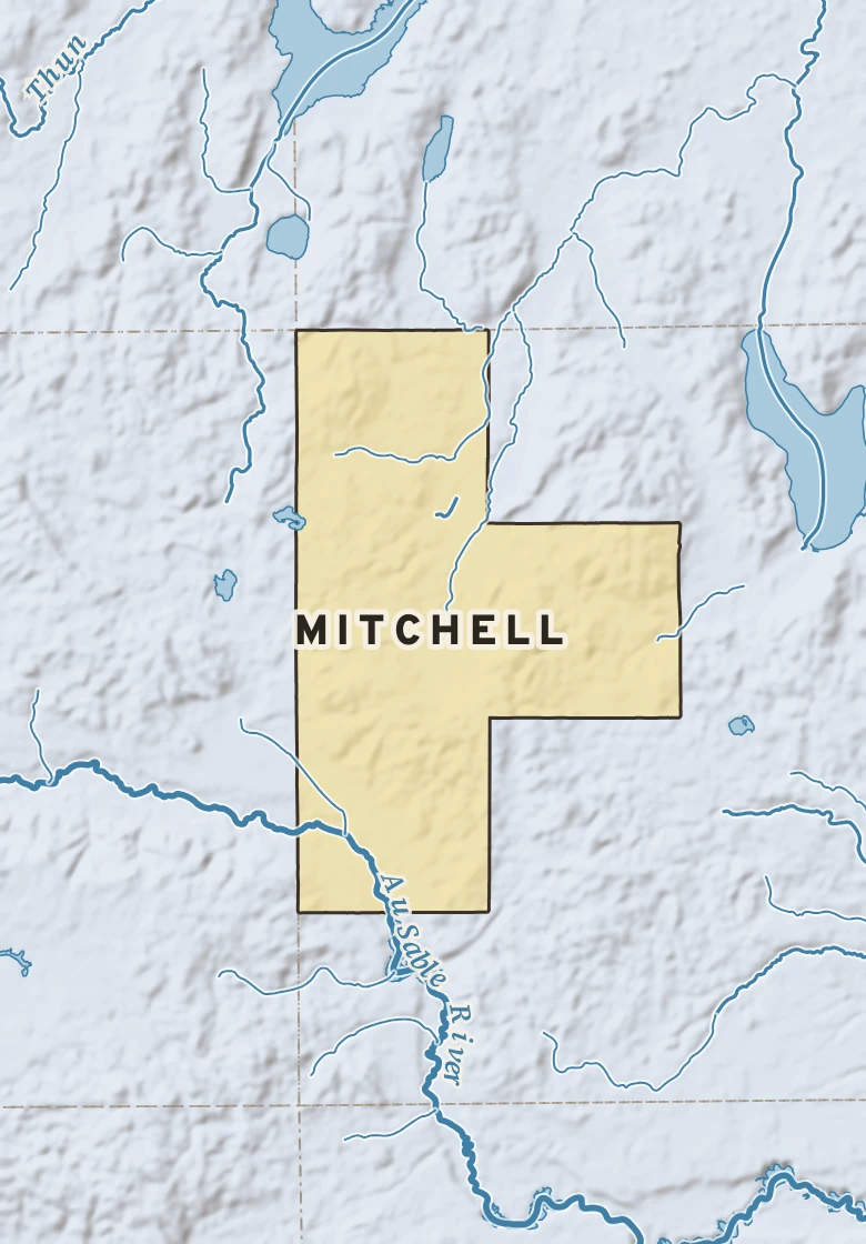 Atlas plate of Mitchell, Michigan.