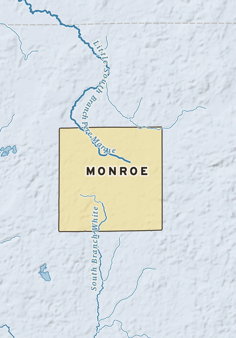 Atlas plate of Monroe, Michigan.