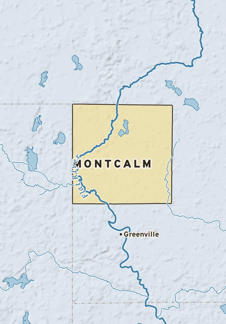 Atlas plate of Montcalm, Michigan.