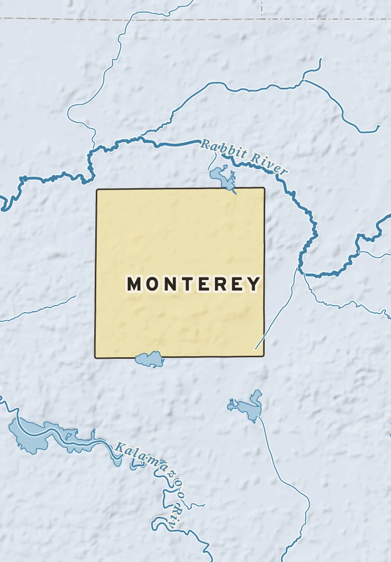 Atlas plate of Monterey, Michigan.