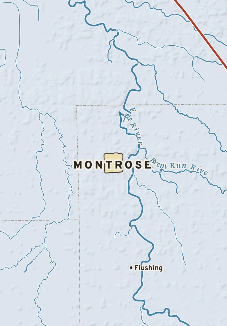Atlas plate of Montrose, Michigan.