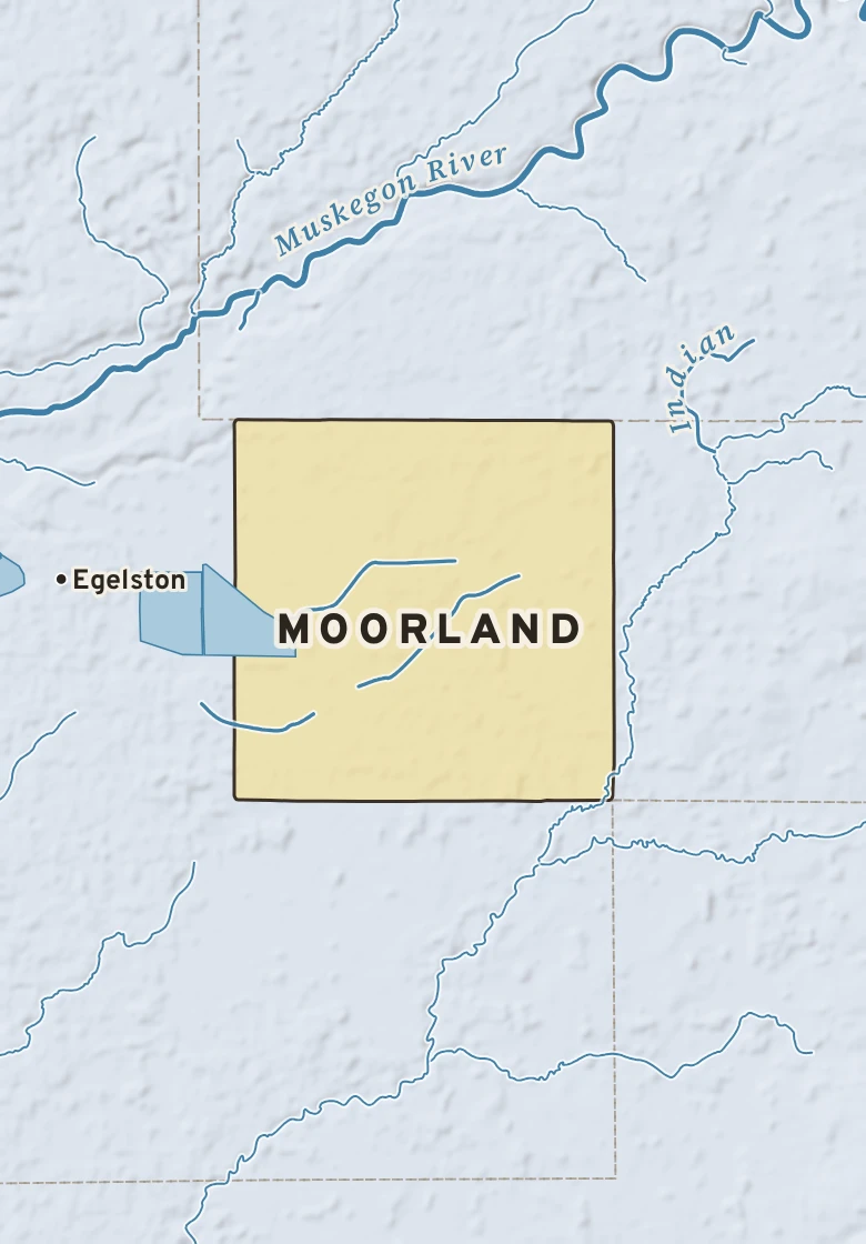 Atlas plate of Moorland, Michigan.