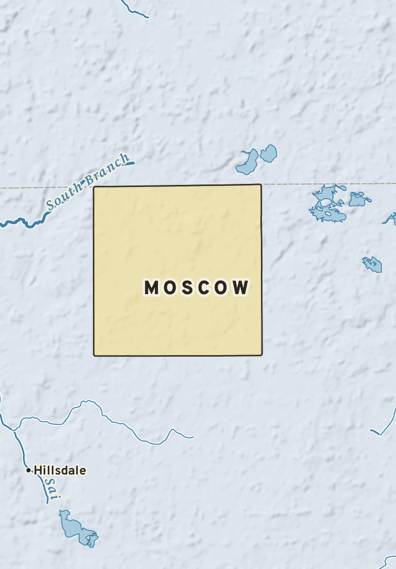 Atlas plate of Moscow, Michigan.