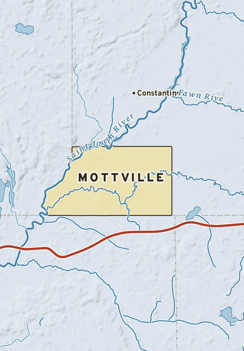 Atlas plate of Mottville, Michigan.