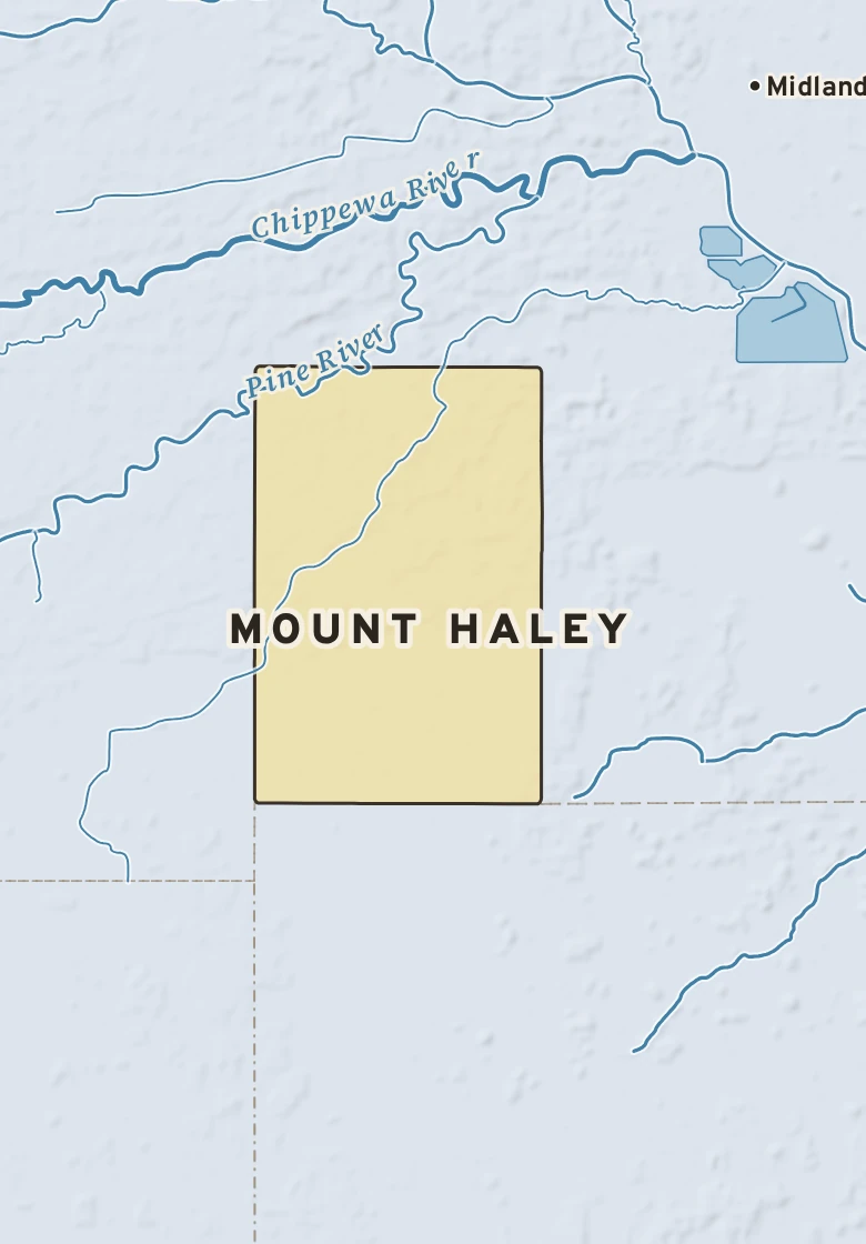 Atlas plate of Mount Haley, Michigan.