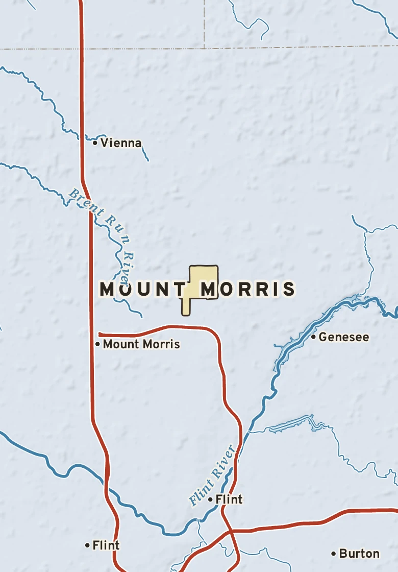 Atlas plate of Mount Morris, Michigan.