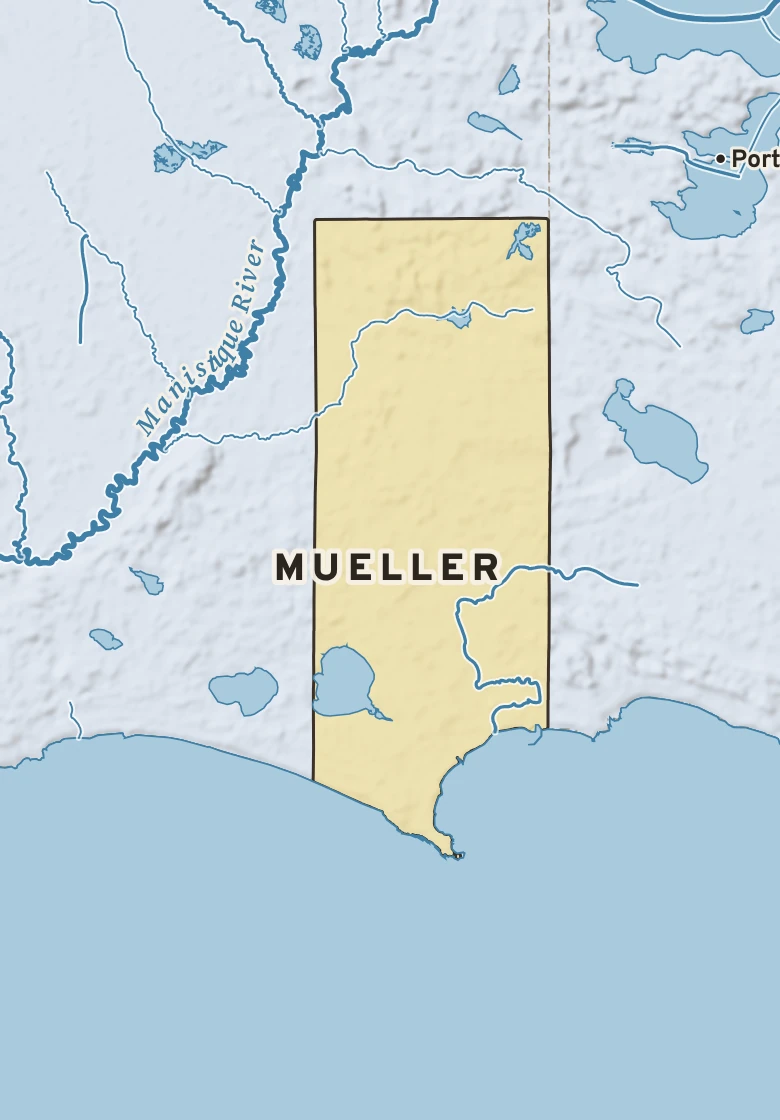 Atlas plate of Mueller, Michigan.