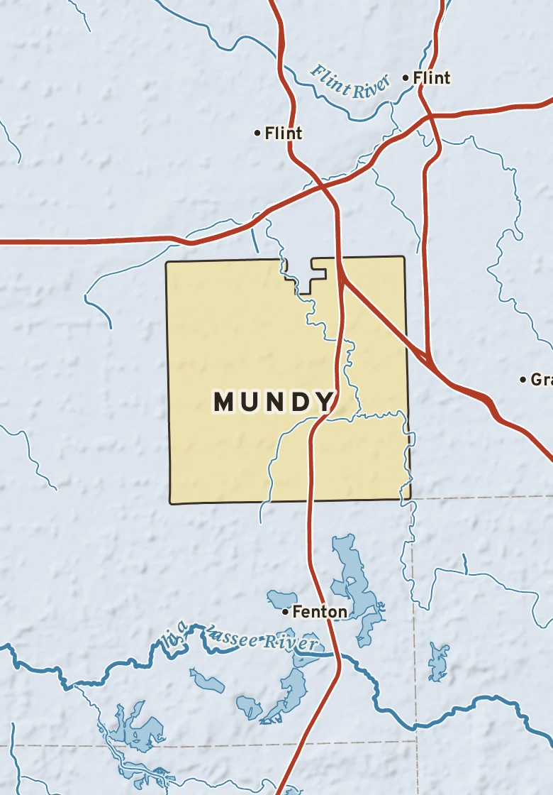 Atlas plate of Mundy, Michigan.