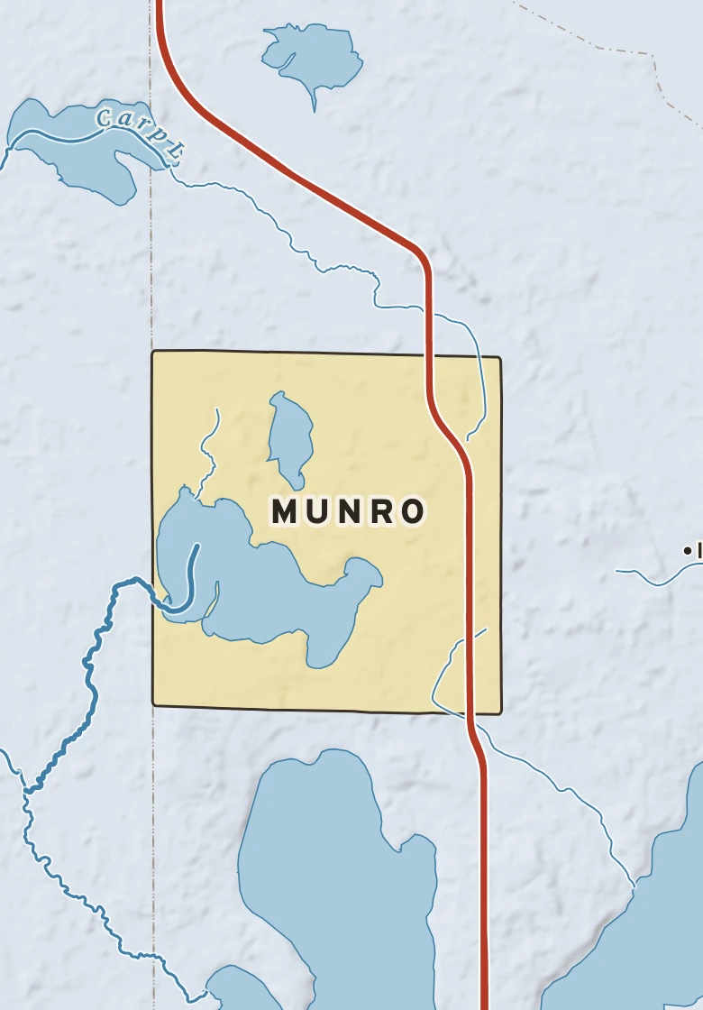 Atlas plate of Munro, Michigan.