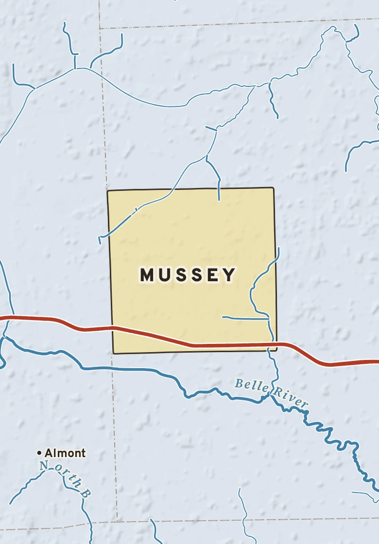 Atlas plate of Mussey, Michigan.