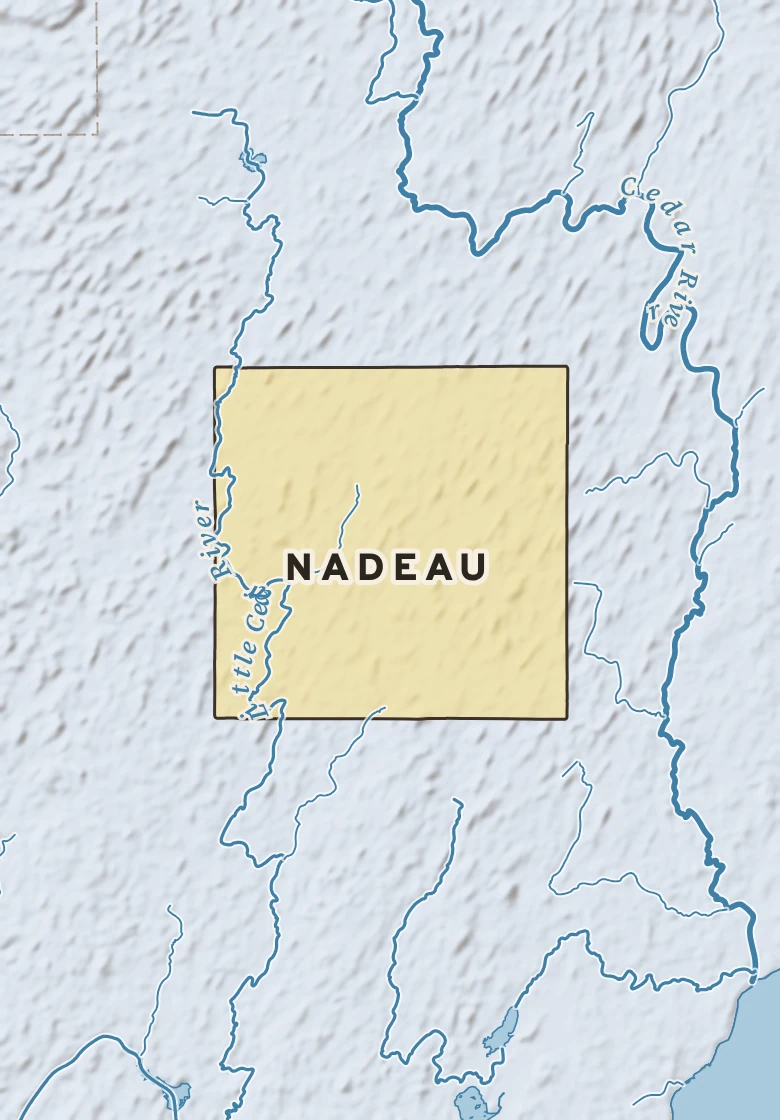 Atlas plate of Nadeau, Michigan.