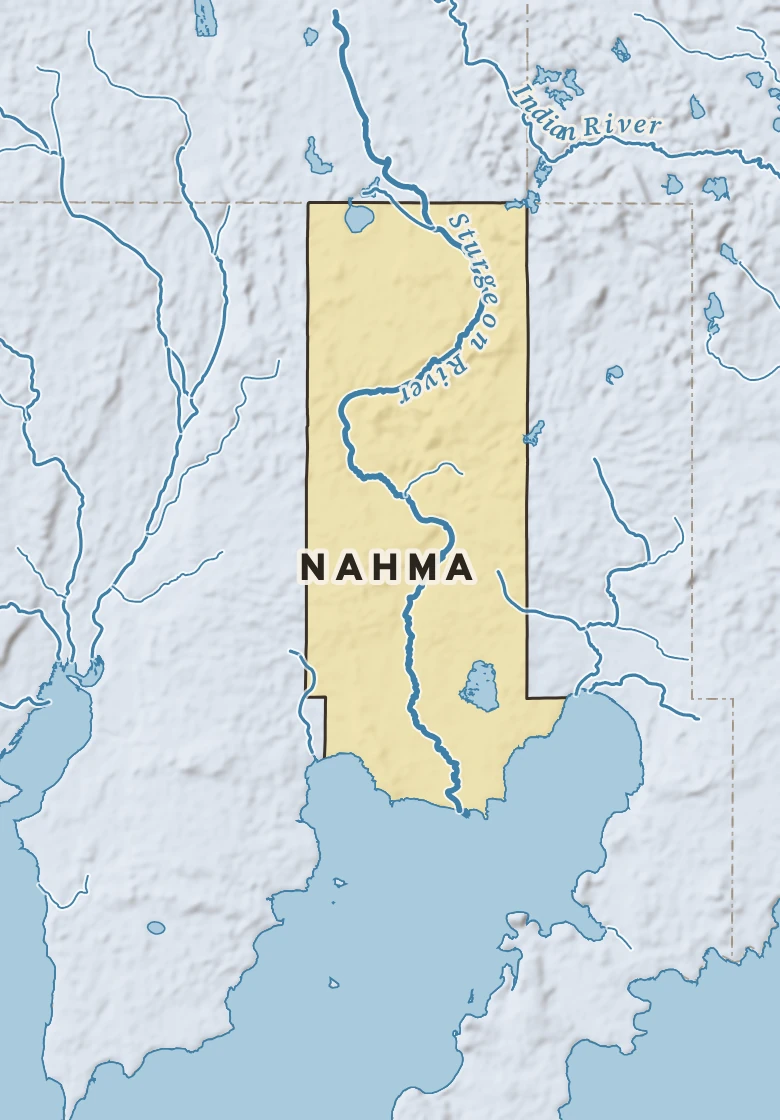 Atlas plate of Nahma, Michigan.