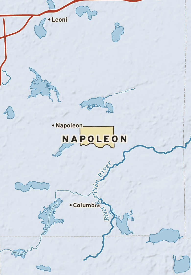 Atlas plate of Napoleon, Michigan.