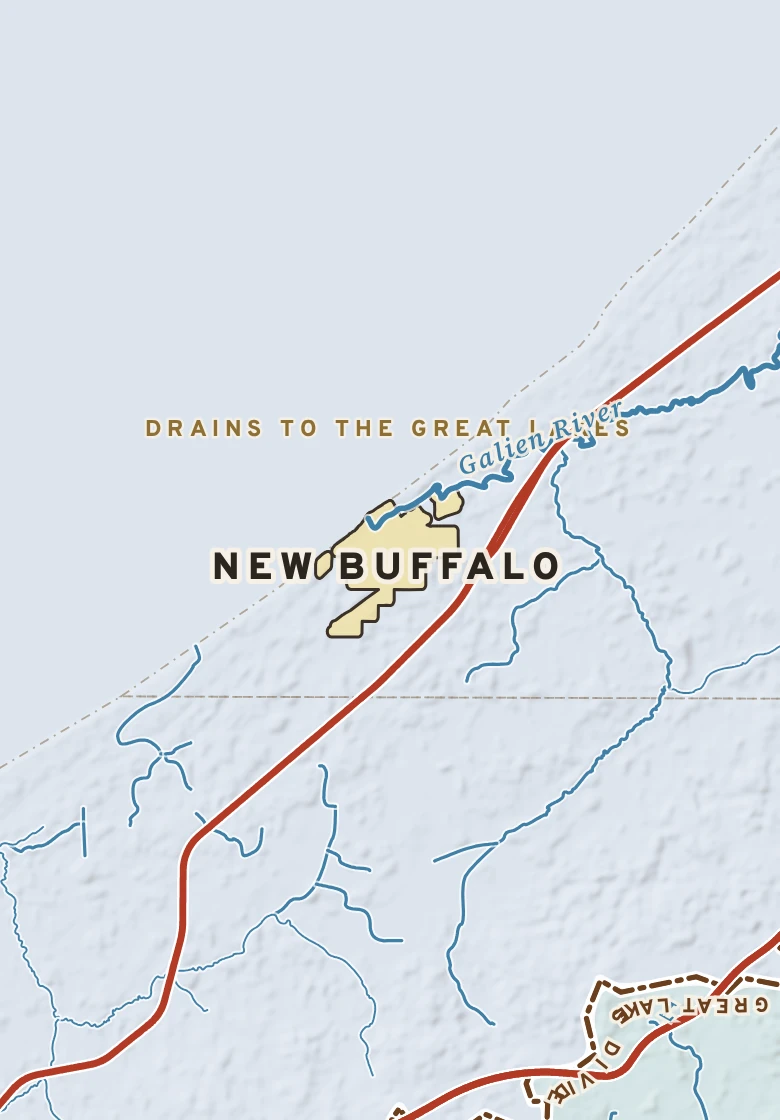 Atlas plate of New Buffalo, Michigan.