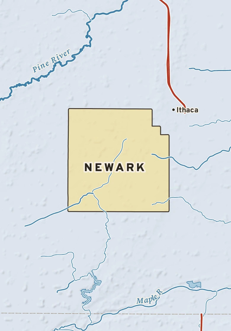 Atlas plate of Newark, Michigan.