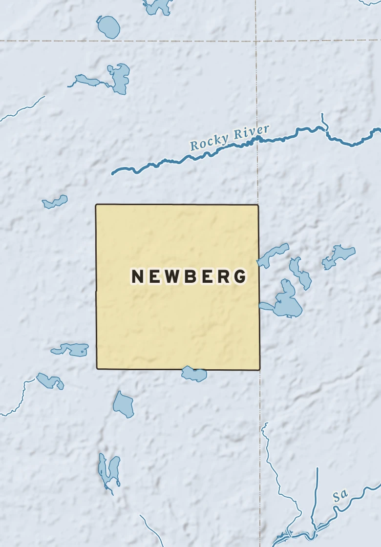 Atlas plate of Newberg, Michigan.