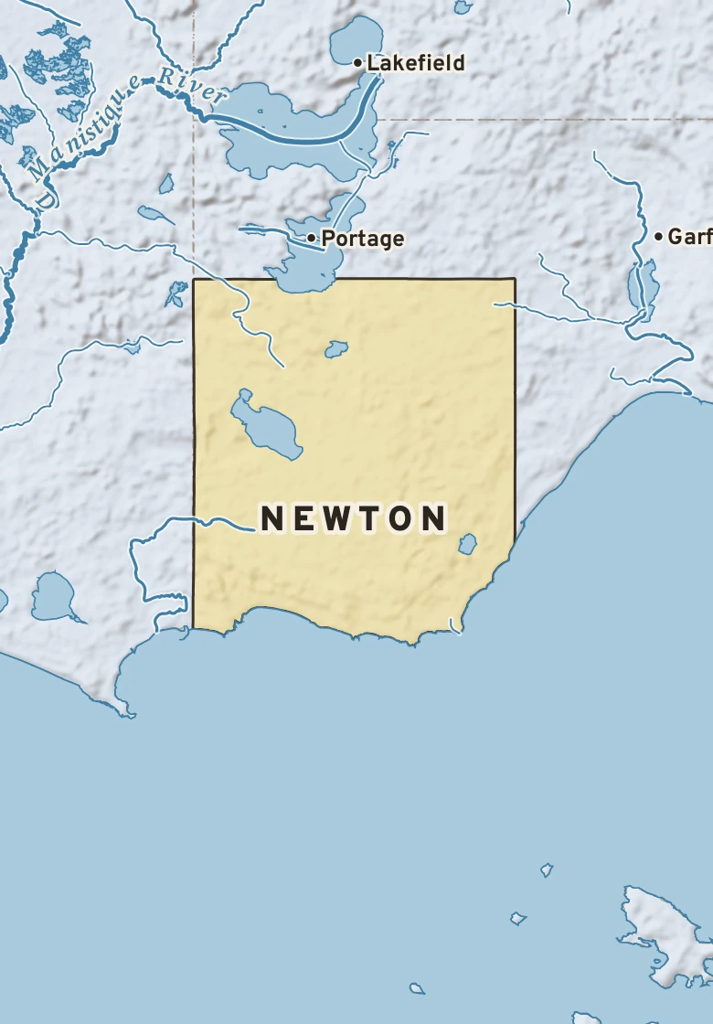 Atlas plate of Newton, Michigan.