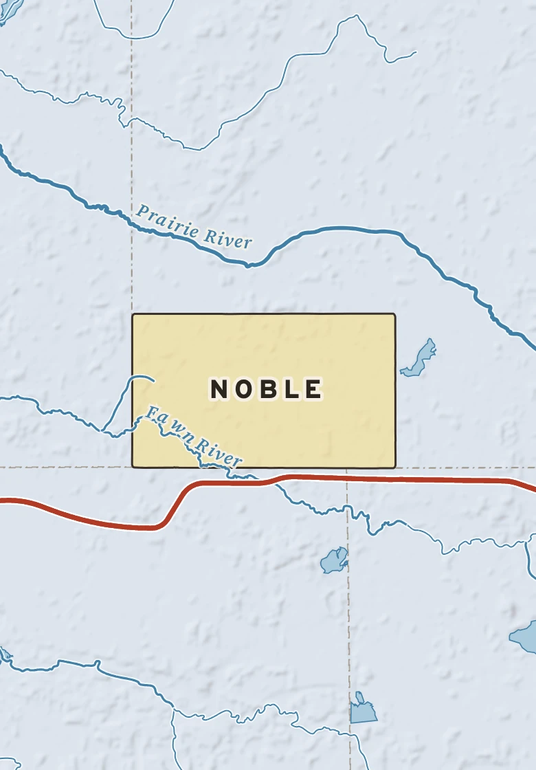 Atlas plate of Noble, Michigan.