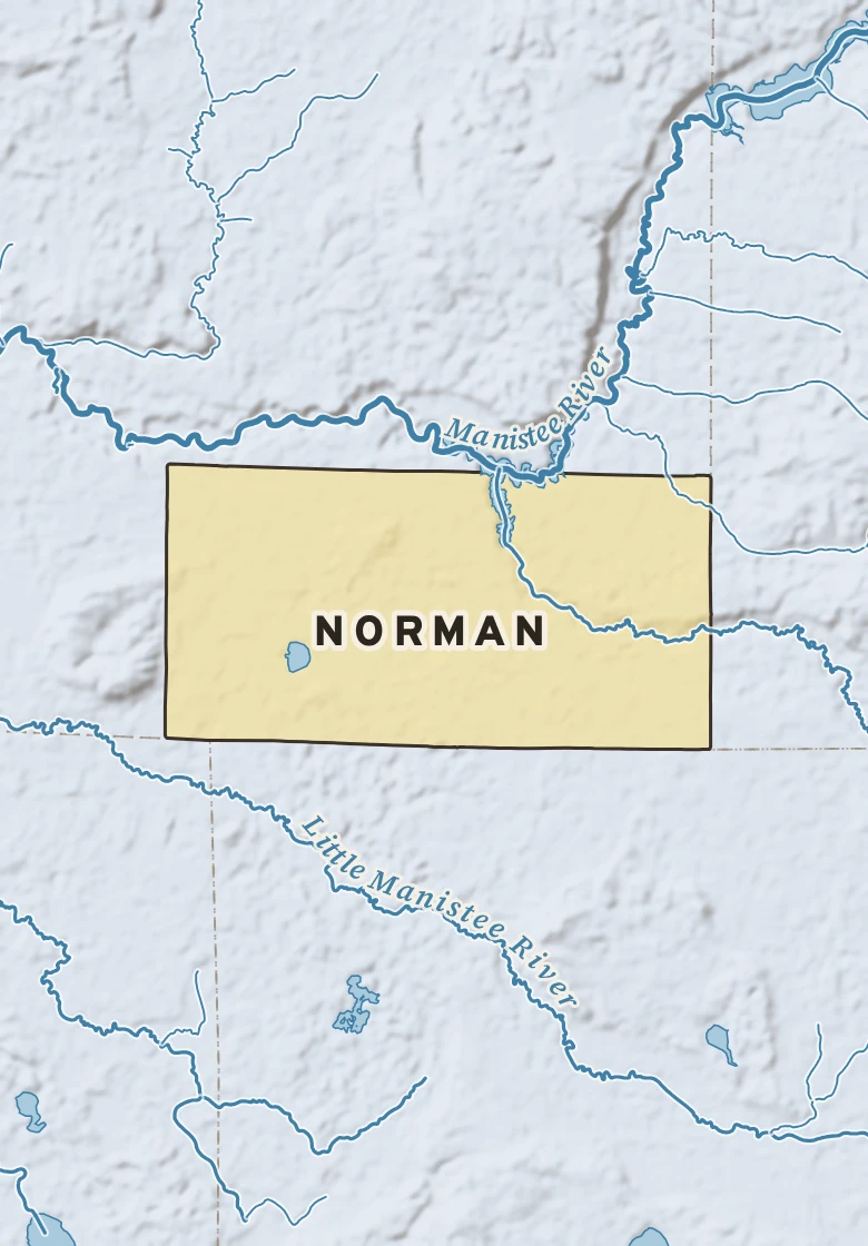 Atlas plate of Norman, Michigan.