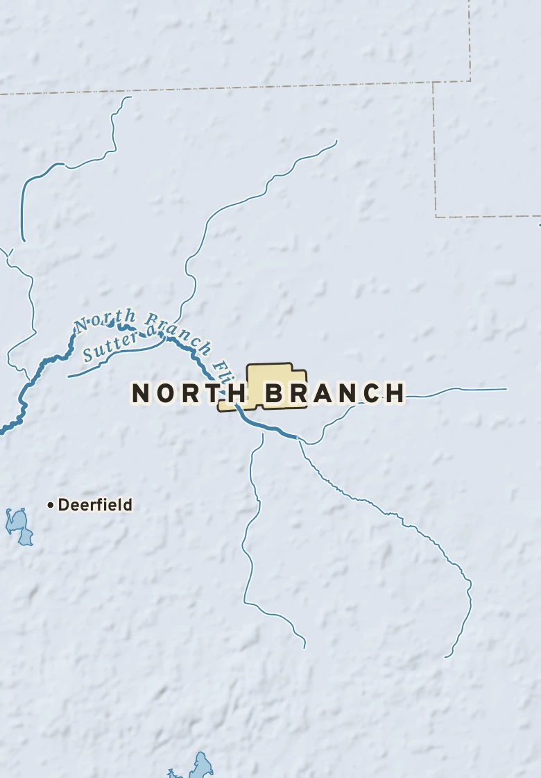 Atlas plate of North Branch, Michigan.