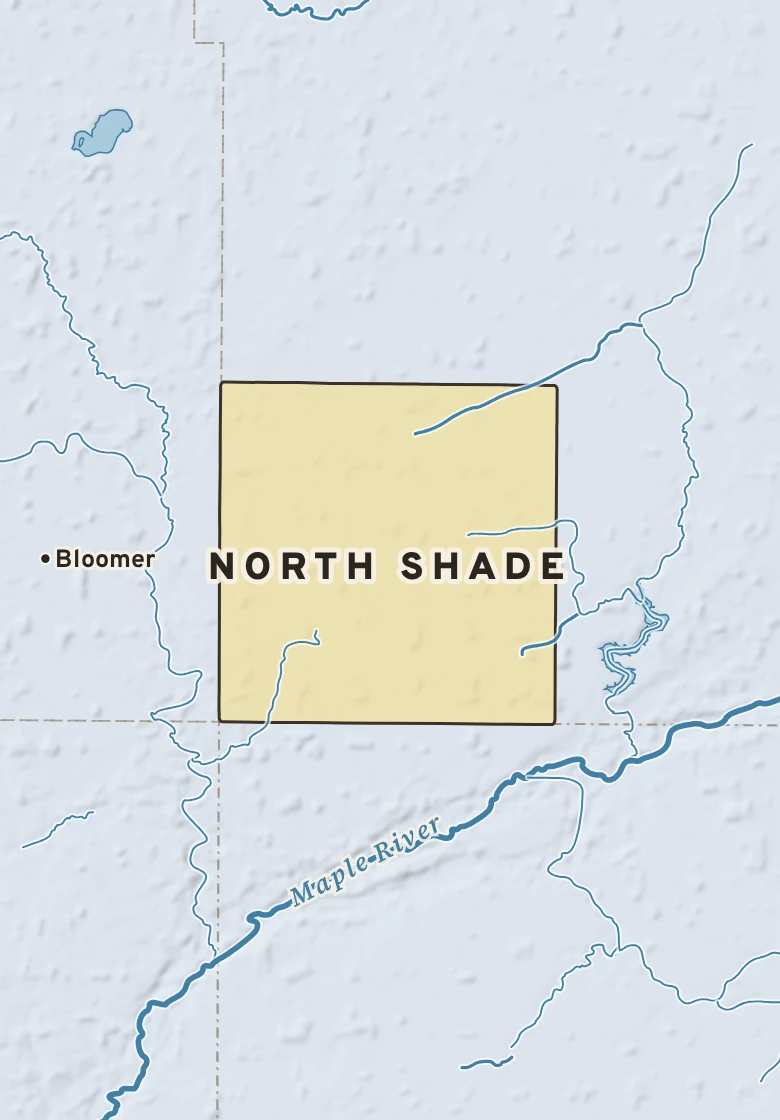 Atlas plate of North Shade, Michigan.