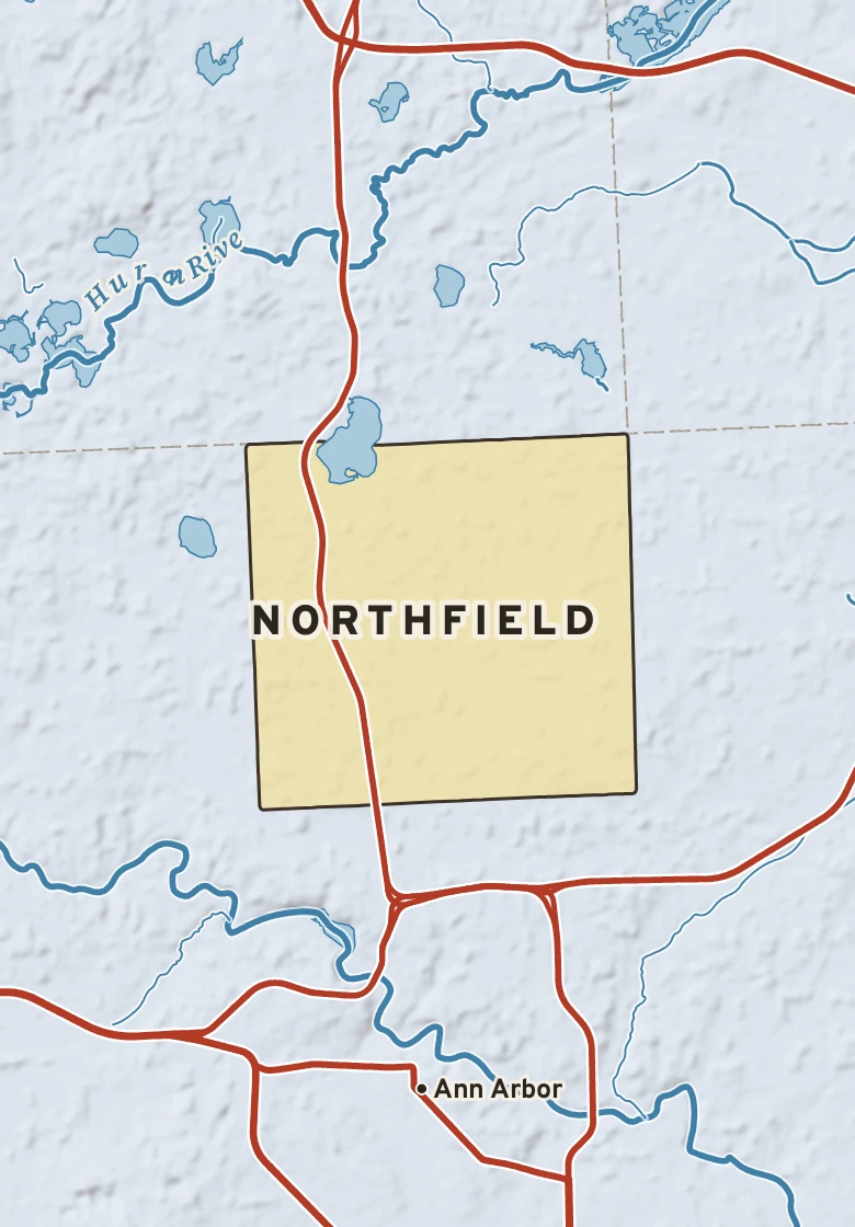 Atlas plate of Northfield, Michigan.