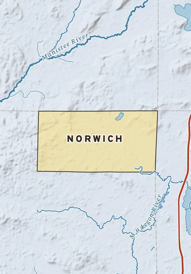 Atlas plate of Norwich, Michigan.